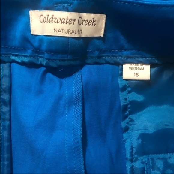 NEW COLDWATER CREEK PEACOCK Blue size16 Bermuda shorts Stretchy comfy summer - Picture 6 of 7